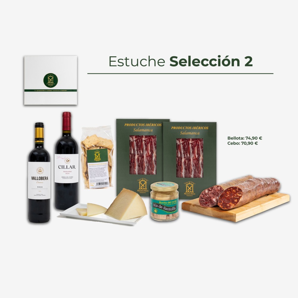 Cesta de productos Montechico para regalo