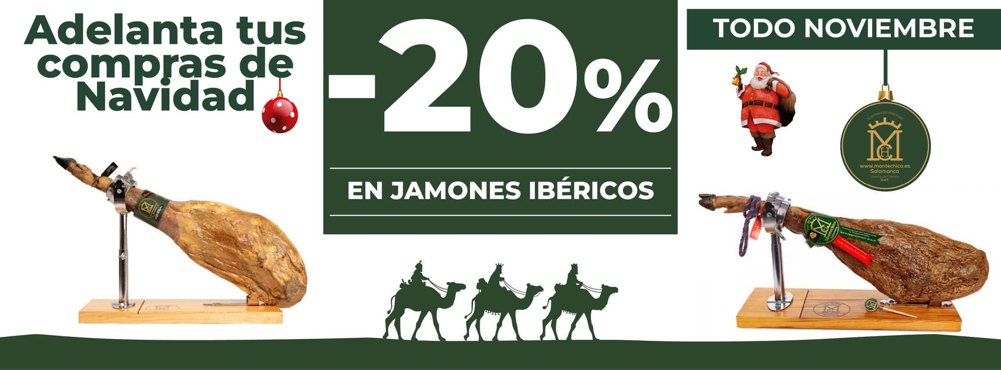 Jamón Ibérico regalo Navidad descuento 20%